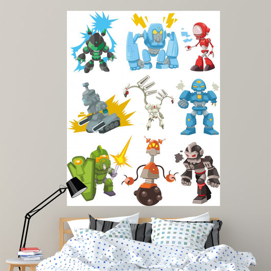 cartoon robots Wall Decal