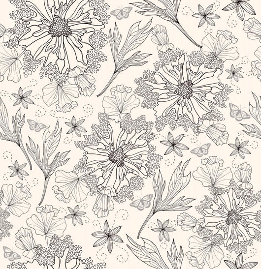 Abstract Floral Pattern Seamless Wall Decal