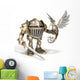 Knight with Steel Bird Wall Mural