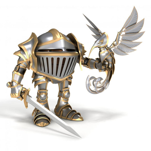 Knight with Steel Bird Wall Mural