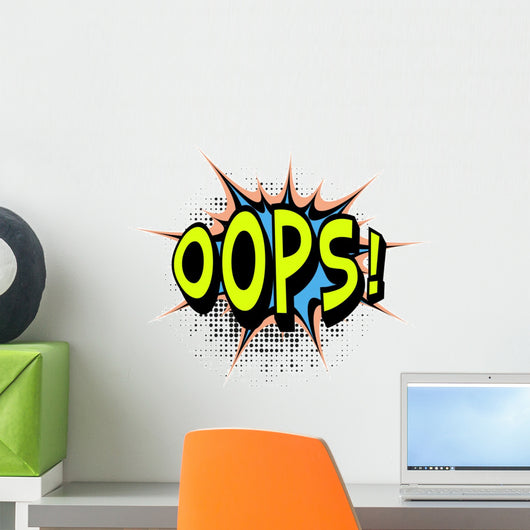 Oops. Comic book explosion. Wall Mural
