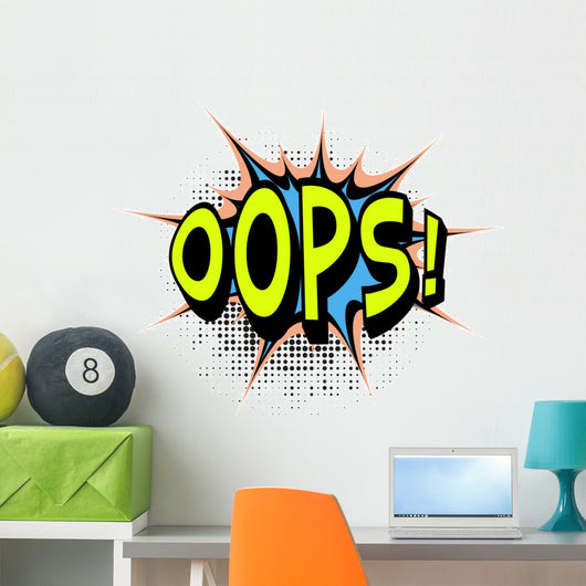 Oops. Comic book explosion. Wall Mural