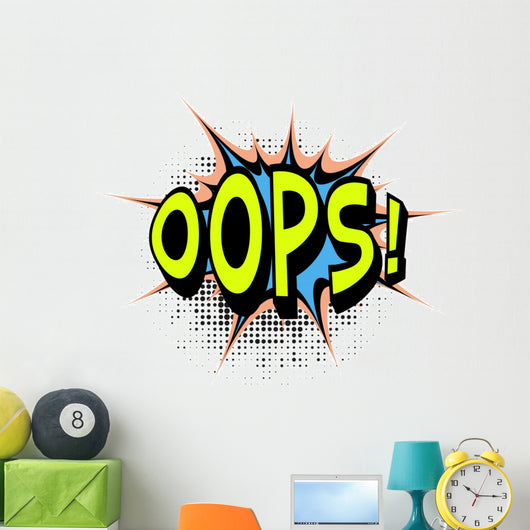 Oops. Comic book explosion. Wall Mural