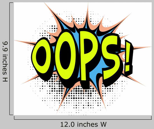 Oops. Comic book explosion. Wall Mural