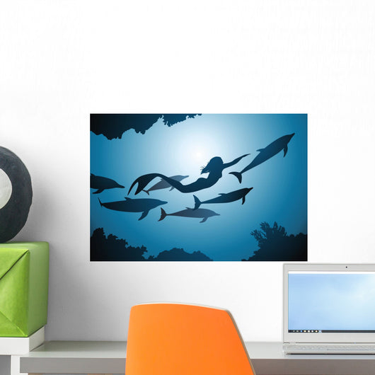 Mermaid and Dolphins