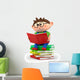 Little Boy Reading Wall Decal