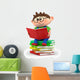 Little Boy Reading Wall Decal