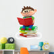 Little Boy Reading Wall Decal