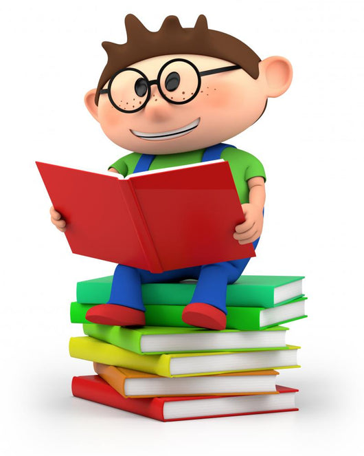 Little Boy Reading Wall Decal