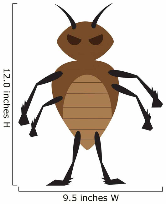 Angry brown bed bug Wall Decal