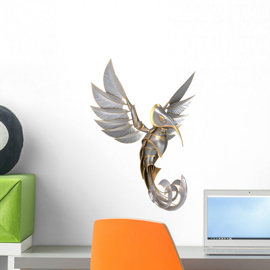 Steel Fantasy Bird Wall Decal