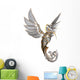 Steel Fantasy Bird Wall Decal