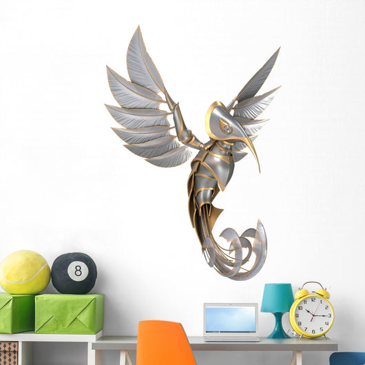 Steel Fantasy Bird Wall Decal