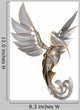 Steel Fantasy Bird Wall Decal