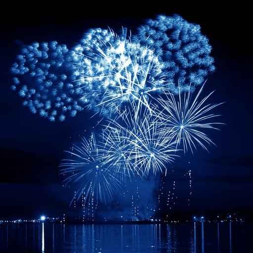Celebratory Blue Firework Wall Decal