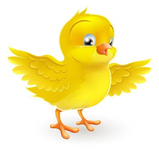 Cute happy little yellow Easter chick Wall Decal