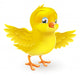 Cute happy little yellow Easter chick Wall Decal