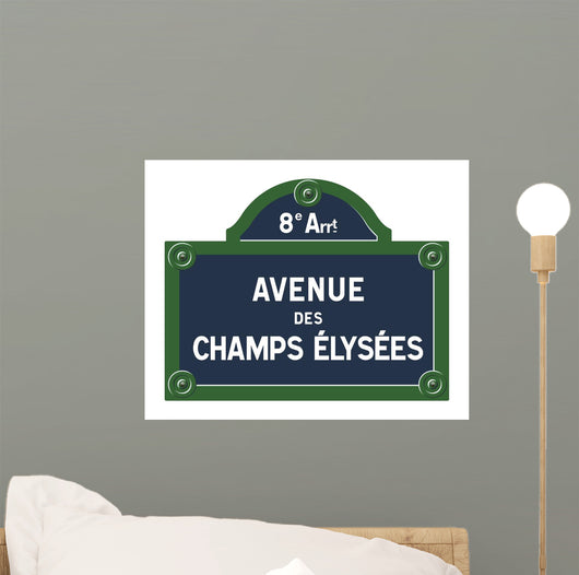 Plate Avenue Des Champs Elyses Wall Decal