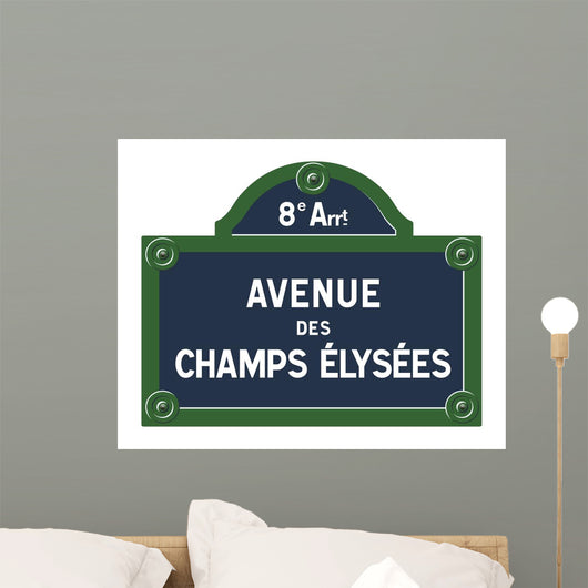 Plate Avenue Des Champs Elyses Wall Decal