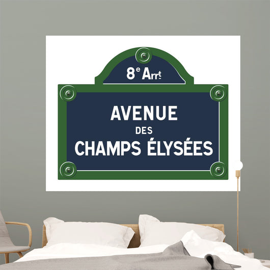 Plate Avenue Des Champs Elyses Wall Decal