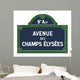 Plate Avenue Des Champs Elyses Wall Decal