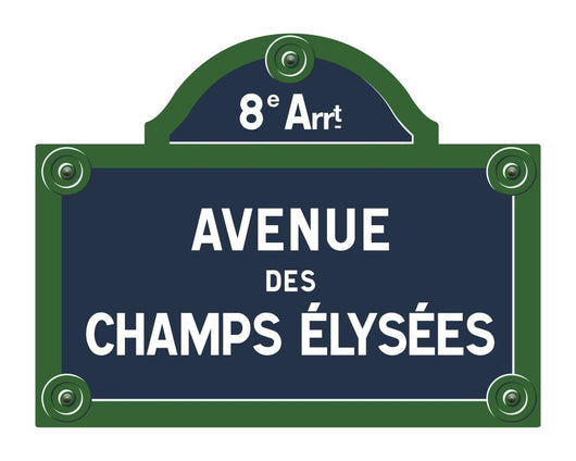 Plate Avenue Des Champs Elyses Wall Decal