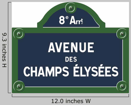 Plate Avenue Des Champs Elyses Wall Decal