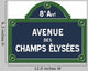 Plate Avenue Des Champs Elyses Wall Decal