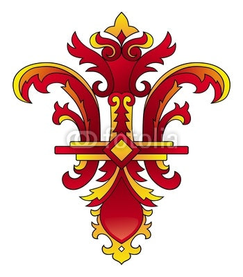 Red Fleur De Lis Wall Decal