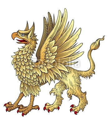 Vintage Royal Griffin Wall Decal