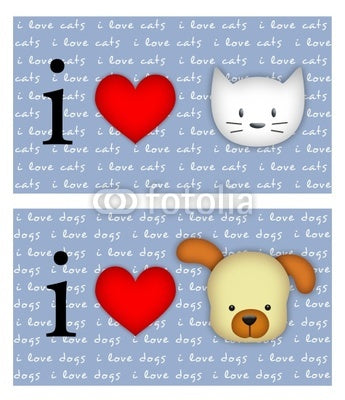 I Heart Cats and Wall Decal