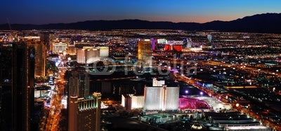 Las Vegas skyline panorama at night Wall Mural