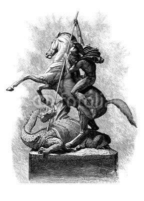 St. George and the Dragon Wall Decal