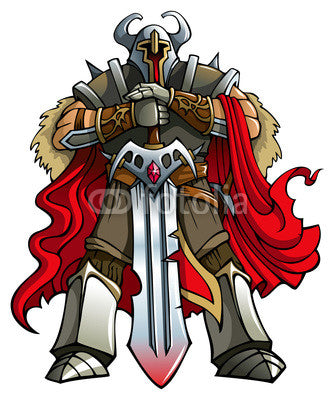 Crusader Barbarian Knight Wall Decal