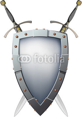 Two Crossed Swords Are Wall Decal