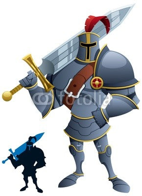 Huge Warrior Knight Wall Decal