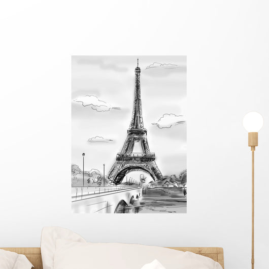 Parisian Streetseiffel Tower Illustration