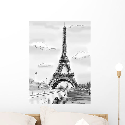 Parisian Streetseiffel Tower Illustration