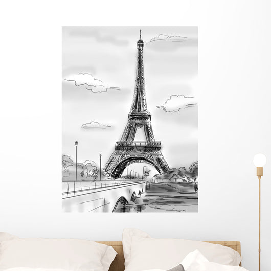 Parisian Streetseiffel Tower Illustration