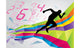 Running Man Wall Mural