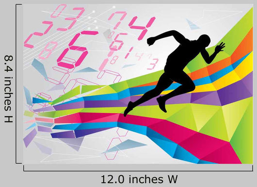 Running Man Wall Mural