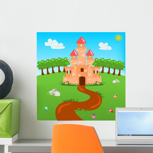 Cartoon Illustration Castle with