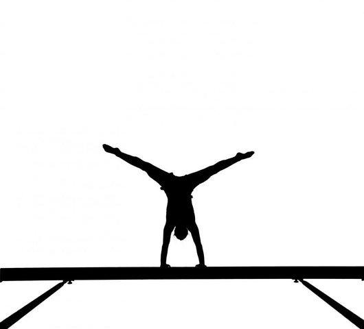 female gymnast on balance beam Wall Decal