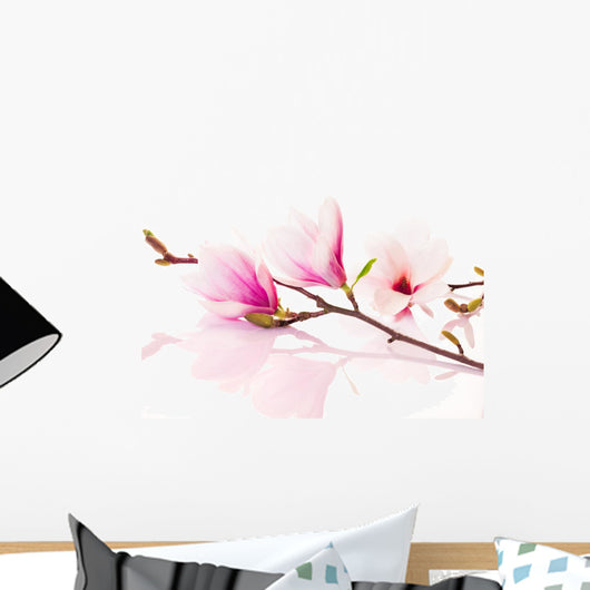 Pink spring magnolias Wall Decal
