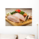 Raw Chicken Breasts Cutting