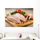Raw Chicken Breasts Cutting