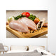 Raw Chicken Breasts Cutting