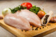 Raw Chicken Breasts Cutting