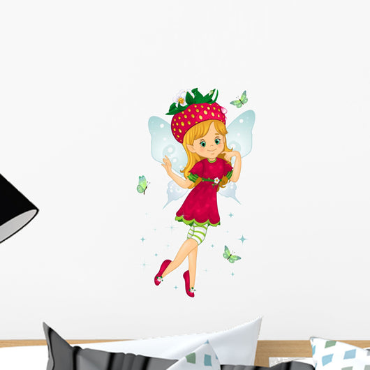 Strawberry fairy Wall Decal