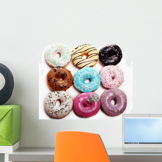 Colorful tasty donuts Wall Decal